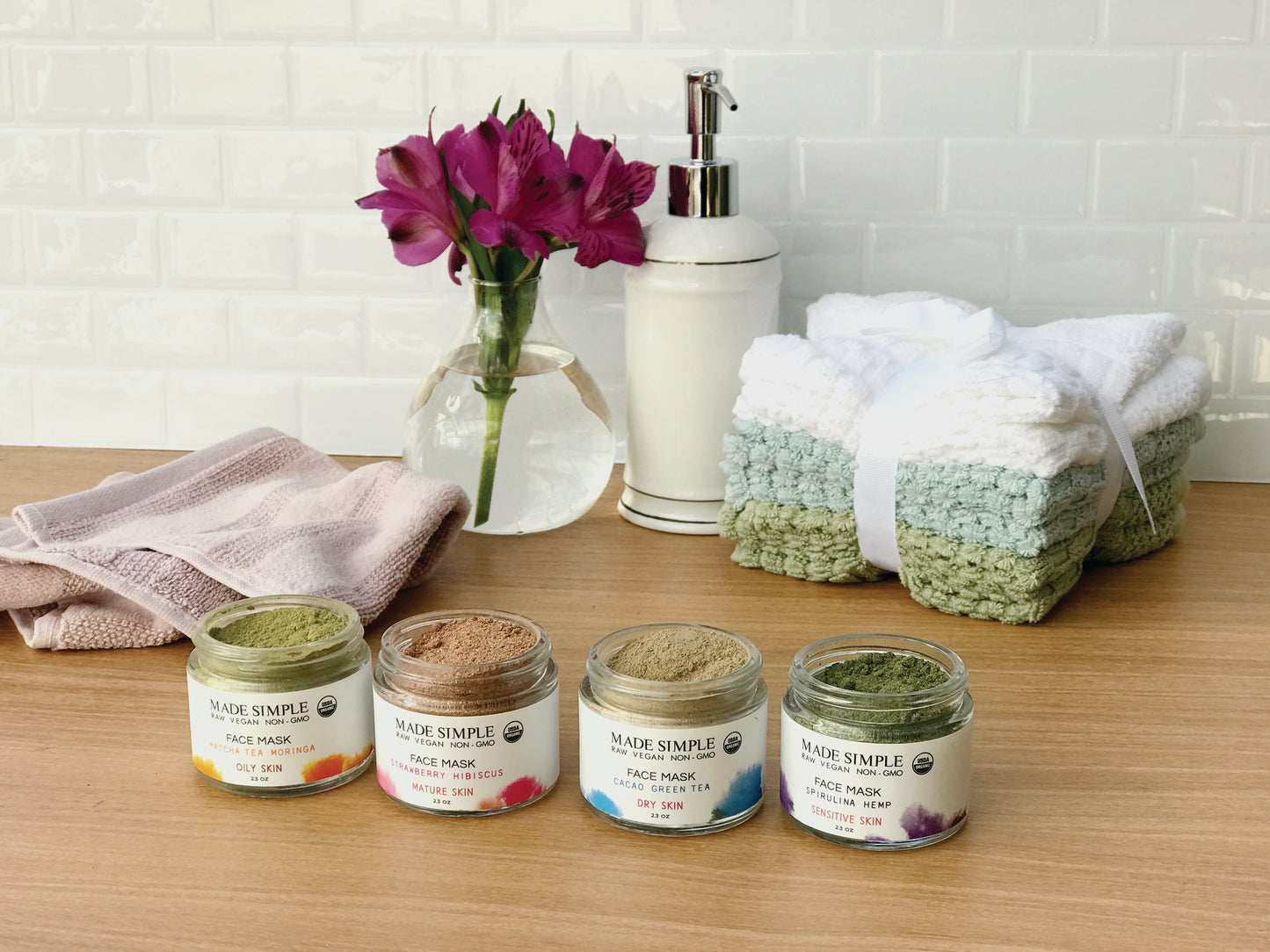 Matcha Tea Moringa Face Mask for Oily Skin - Certified Organic, Vegan & Cruelty-free