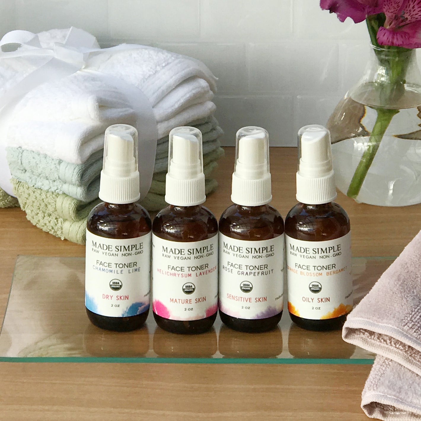 Helichrysum Lavender Face Toner for Mature Skin - Certified Organic, Vegan & Cruelty-free