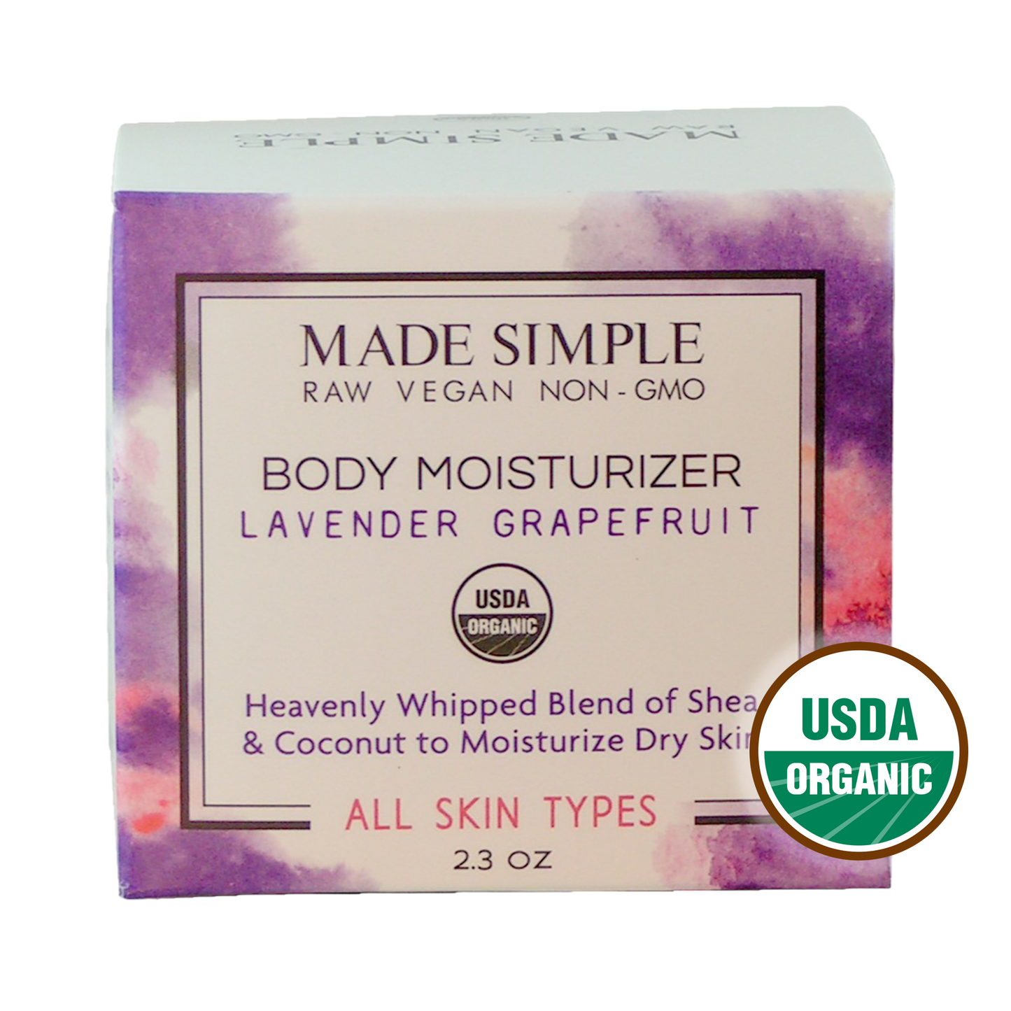Lavender Grapefruit Moisturizer - Certified Organic, Vegan & Cruelty-free